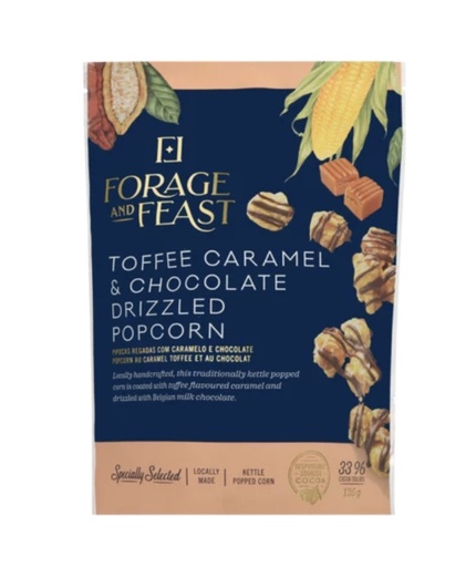 Toffee Caramel & Chocolate Drizzled Popcorn 125g