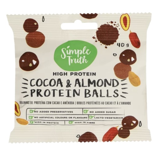 High Protein Cocoa & Almond Protein Balls 40g